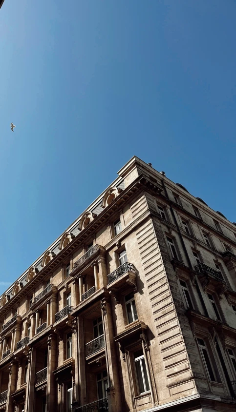 an upward s of a building and a clock