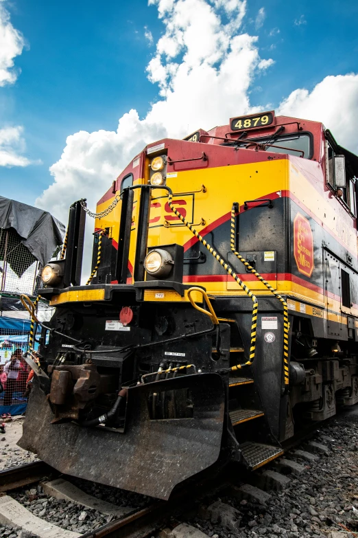 a train that is sitting on the tracks