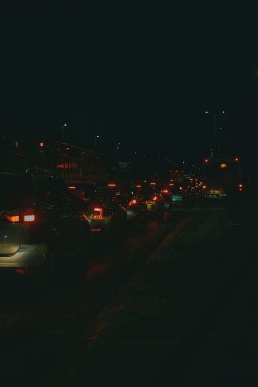 a city night filled with traffic and the lights