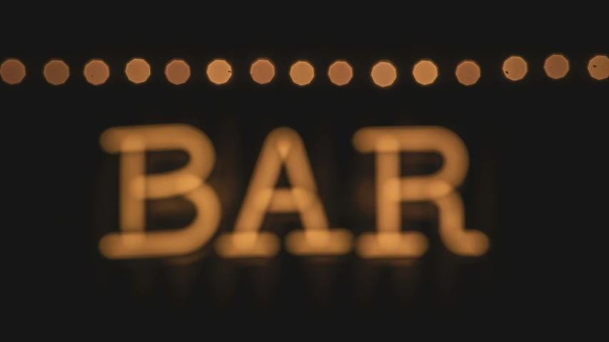 a close up of a light bar sign