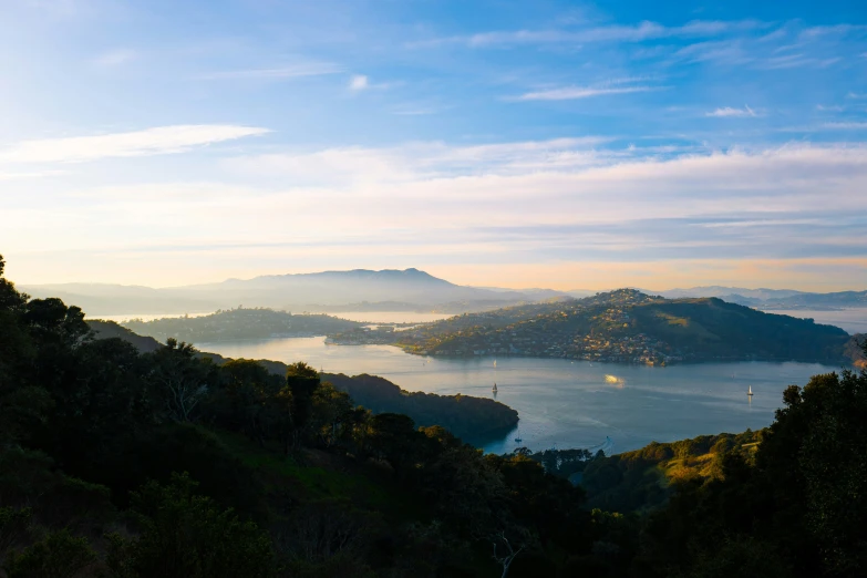 this po shows a body of water with mountains in the background