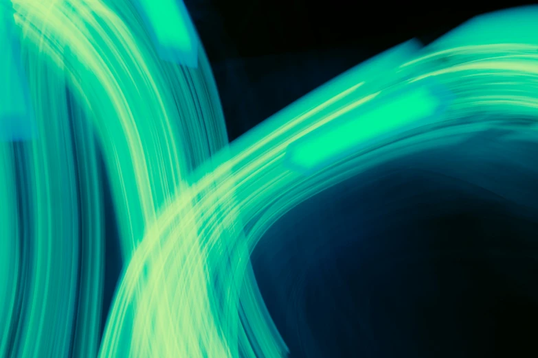 a blue and green abstract art work