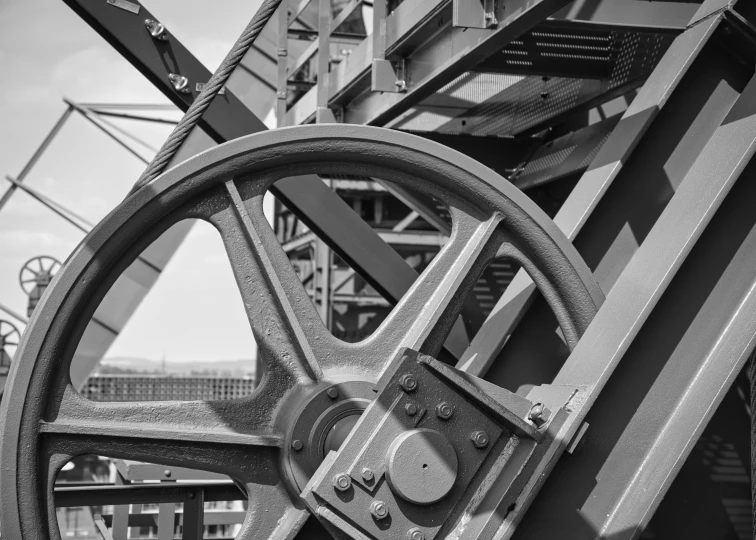 a black and white po of a steering wheel