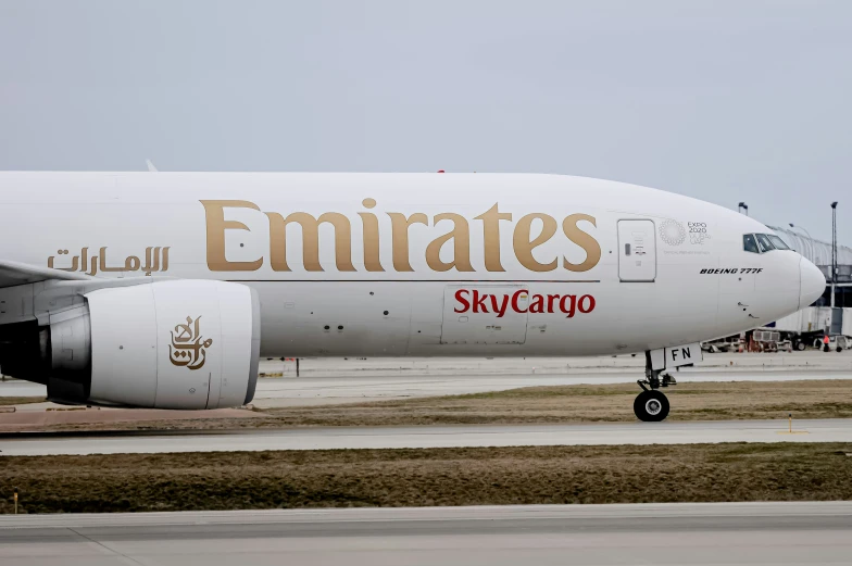 a close up of a plane on the runway