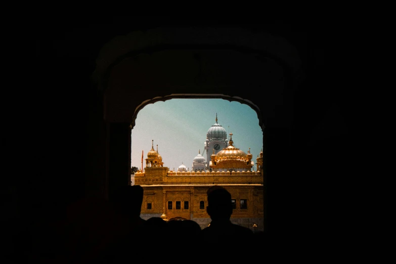 a view through the window of a building