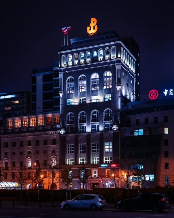 an image of building in the evening