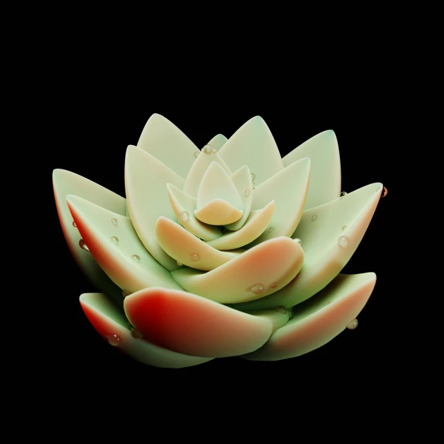 an unusual looking flower floating on a black surface