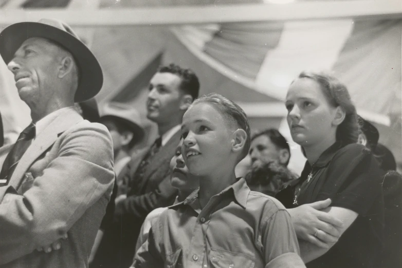 the crowd has long tongues and facial expressions