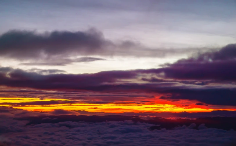 the sky is shown from the airplane