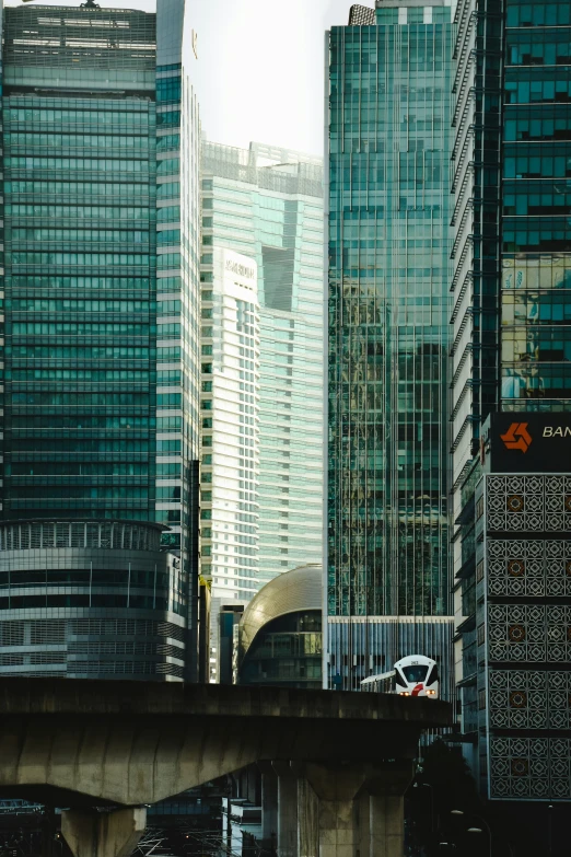 a large city with high rise buildings on both sides of the river