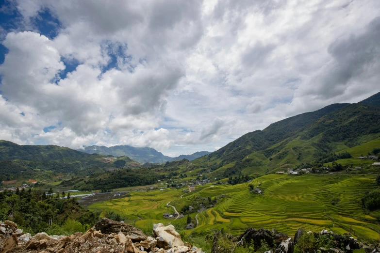 a scenic view of the mountains and valleys