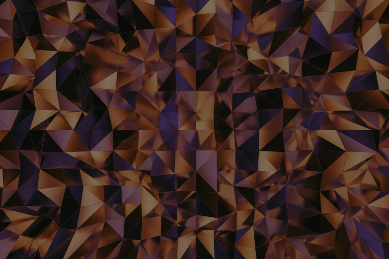 many purple and orange triangles arranged in a mosaic