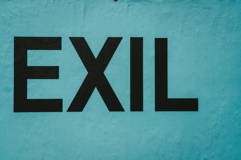 there is an image of an exit sign