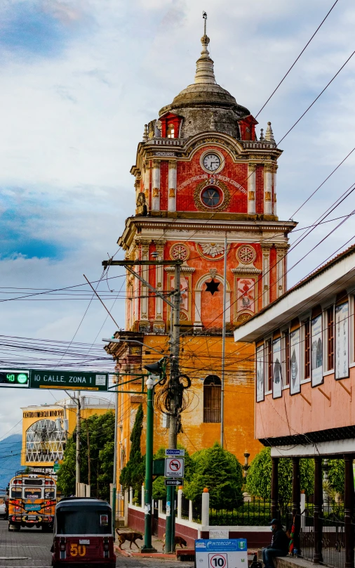 an old building with a clock tower on the top of it