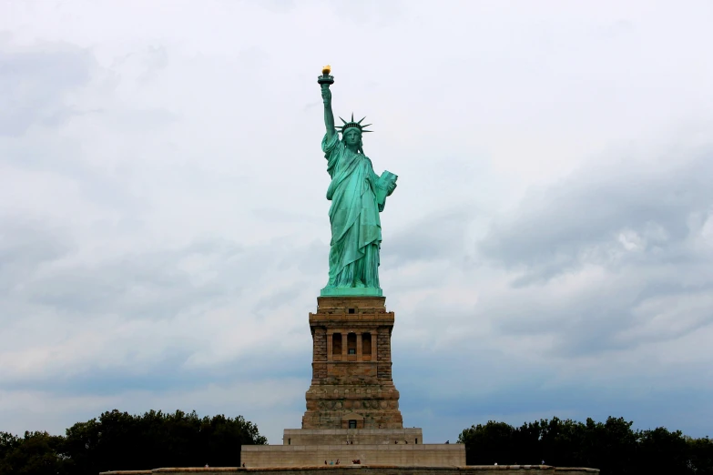 statue of liberty from the far side