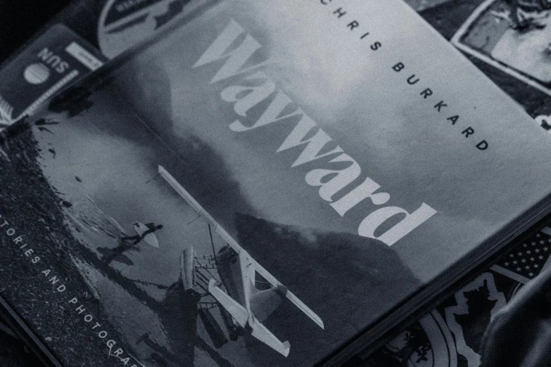 there is a black and white picture of the front cover of the book
