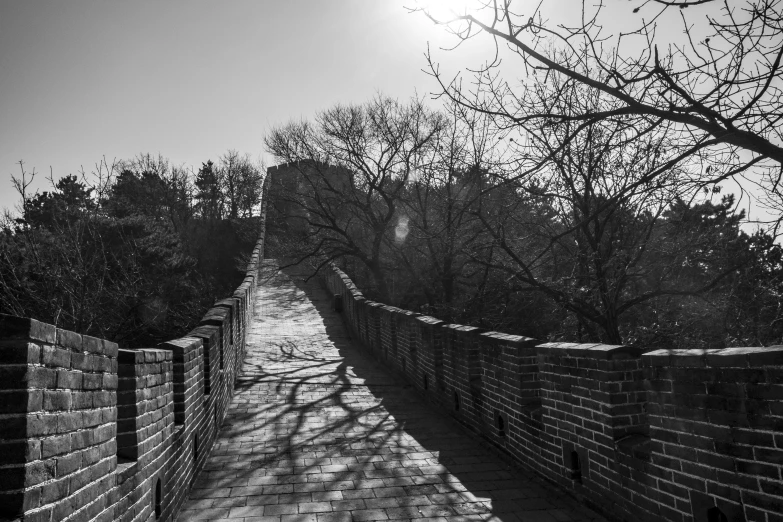 the path along the great wall is almost dry