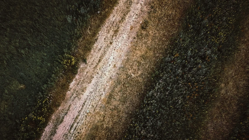 a large grass field that is covered in dirt