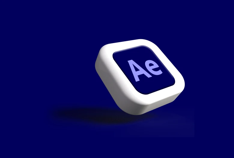 an ae on is on a blue background