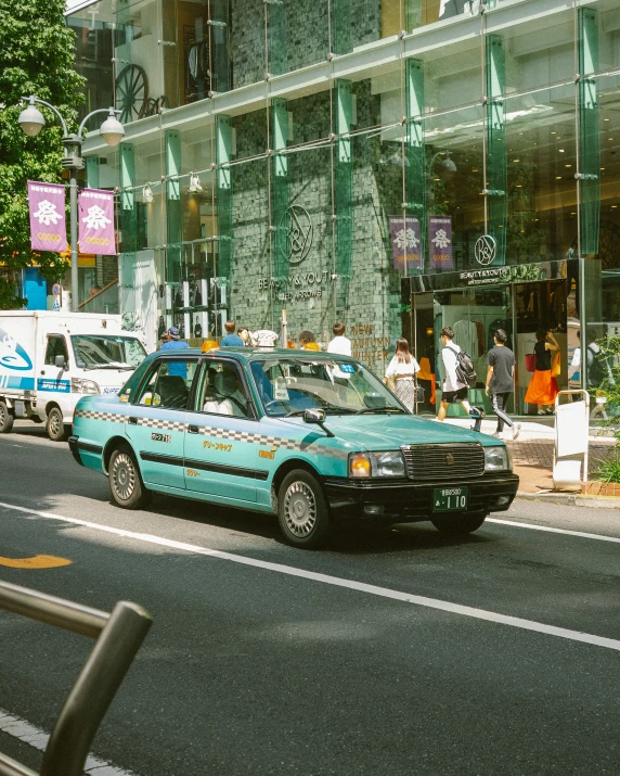 a car is stopped on the side of a road