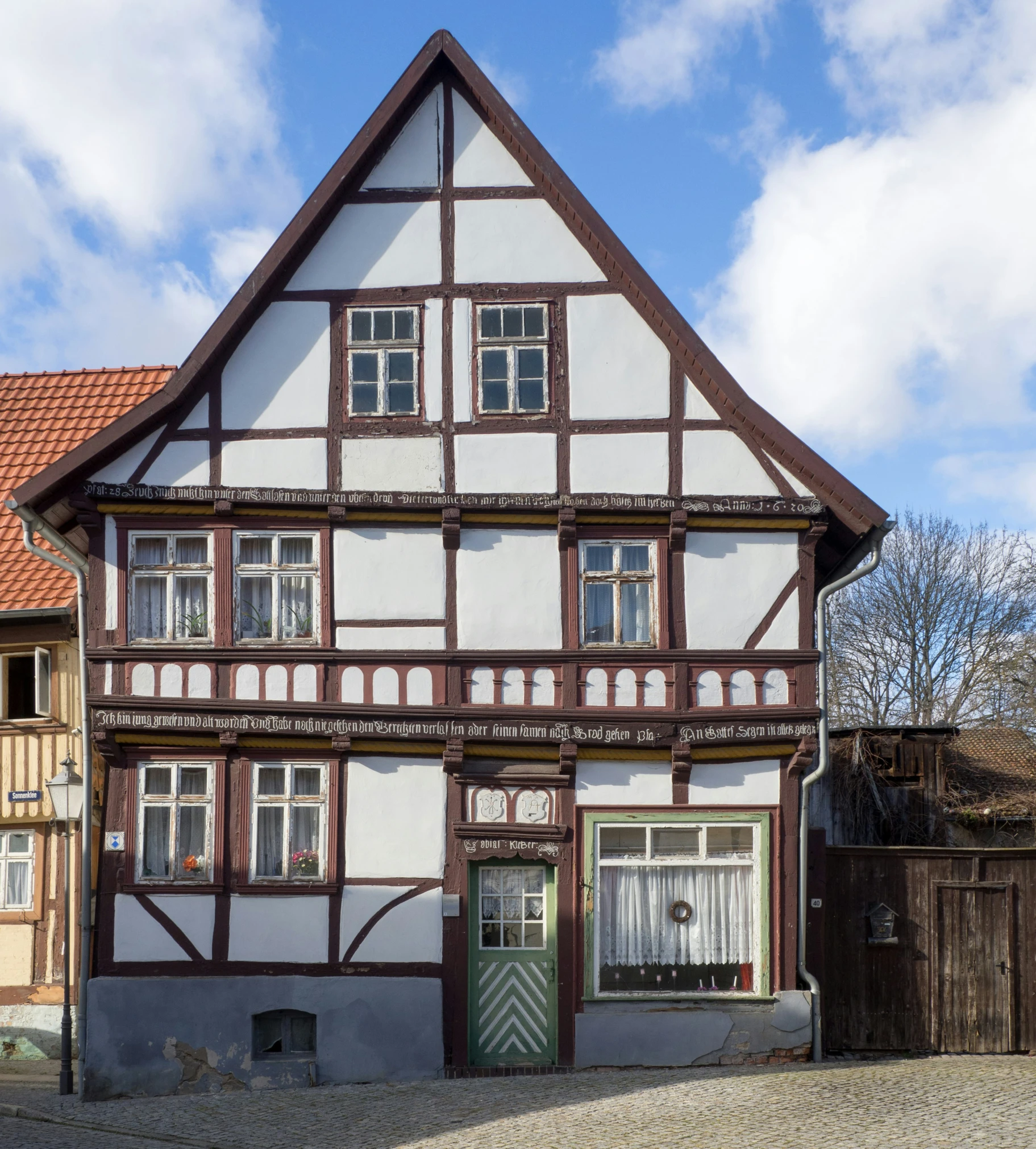 this is an image of a half timber house