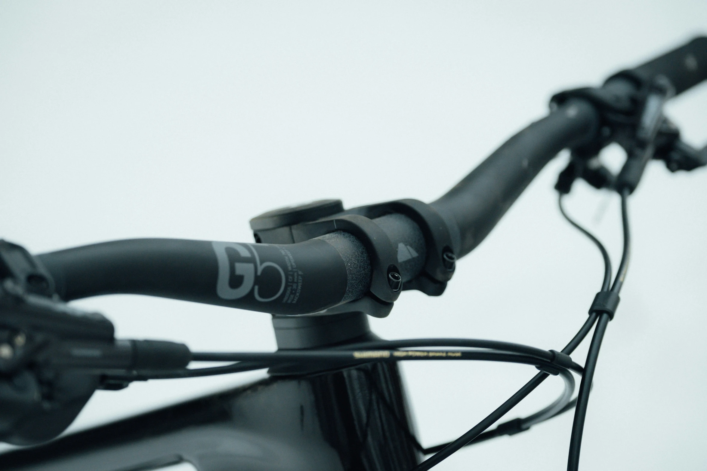 the seatpost and handlebars of a bike