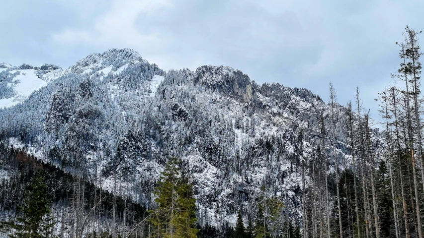 some very tall mountain with snow on it