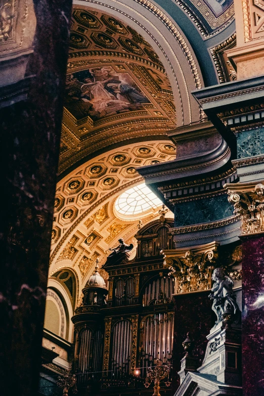 this is a picture of the ceiling inside a church