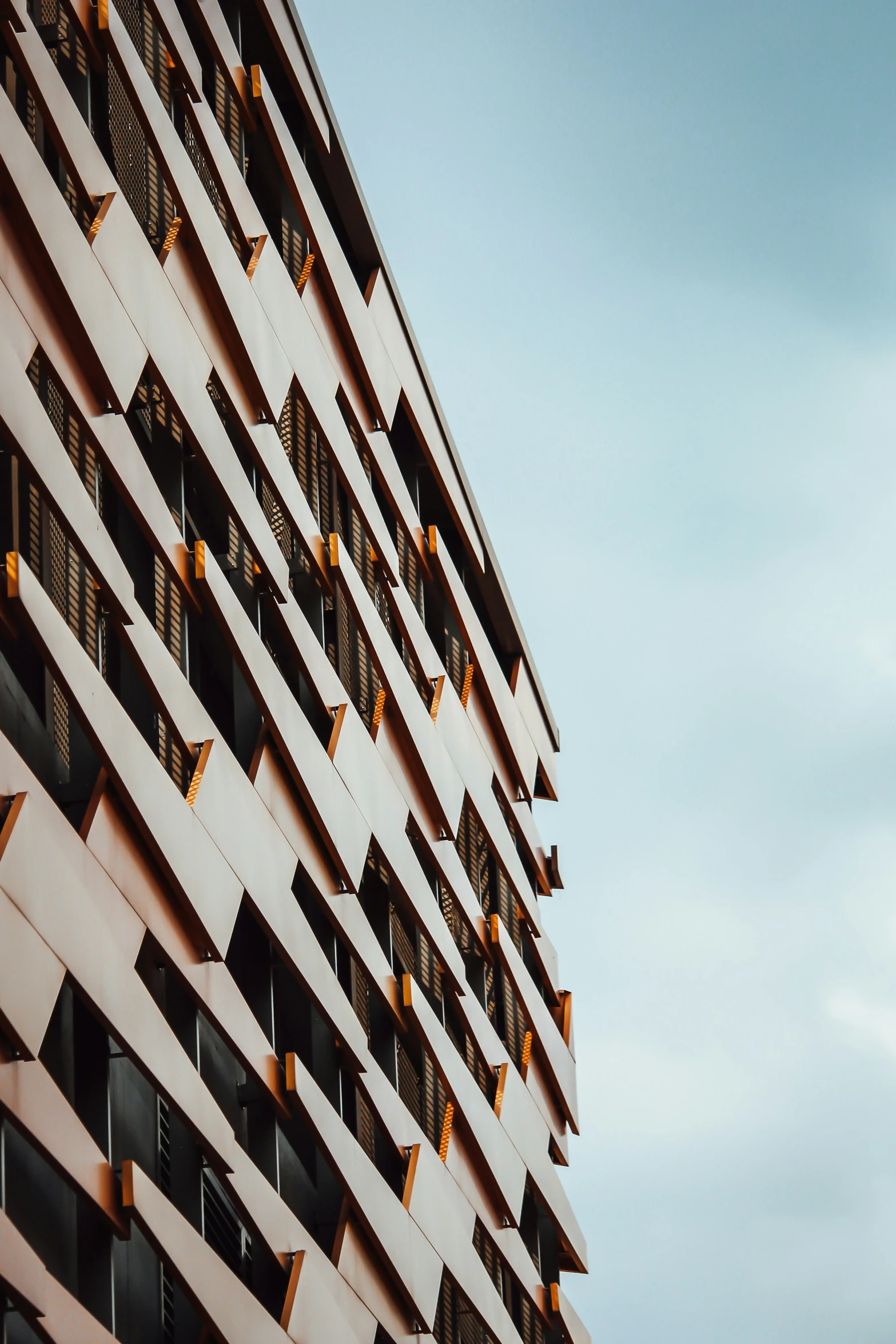 an abstract building with windows and windows on top