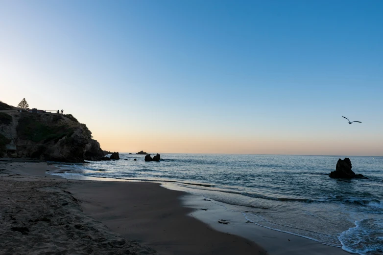 some very pretty rocky coastlines in the sunset