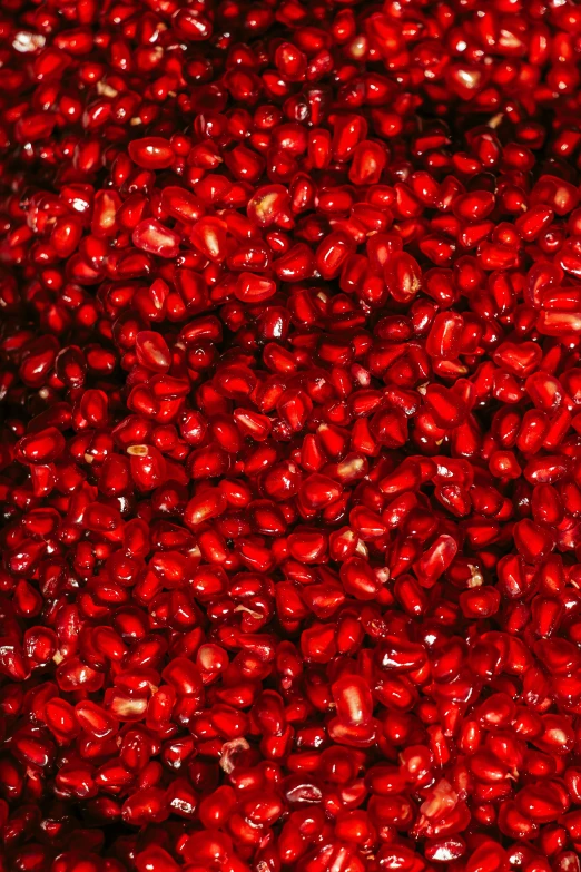 a close up po of red seeds