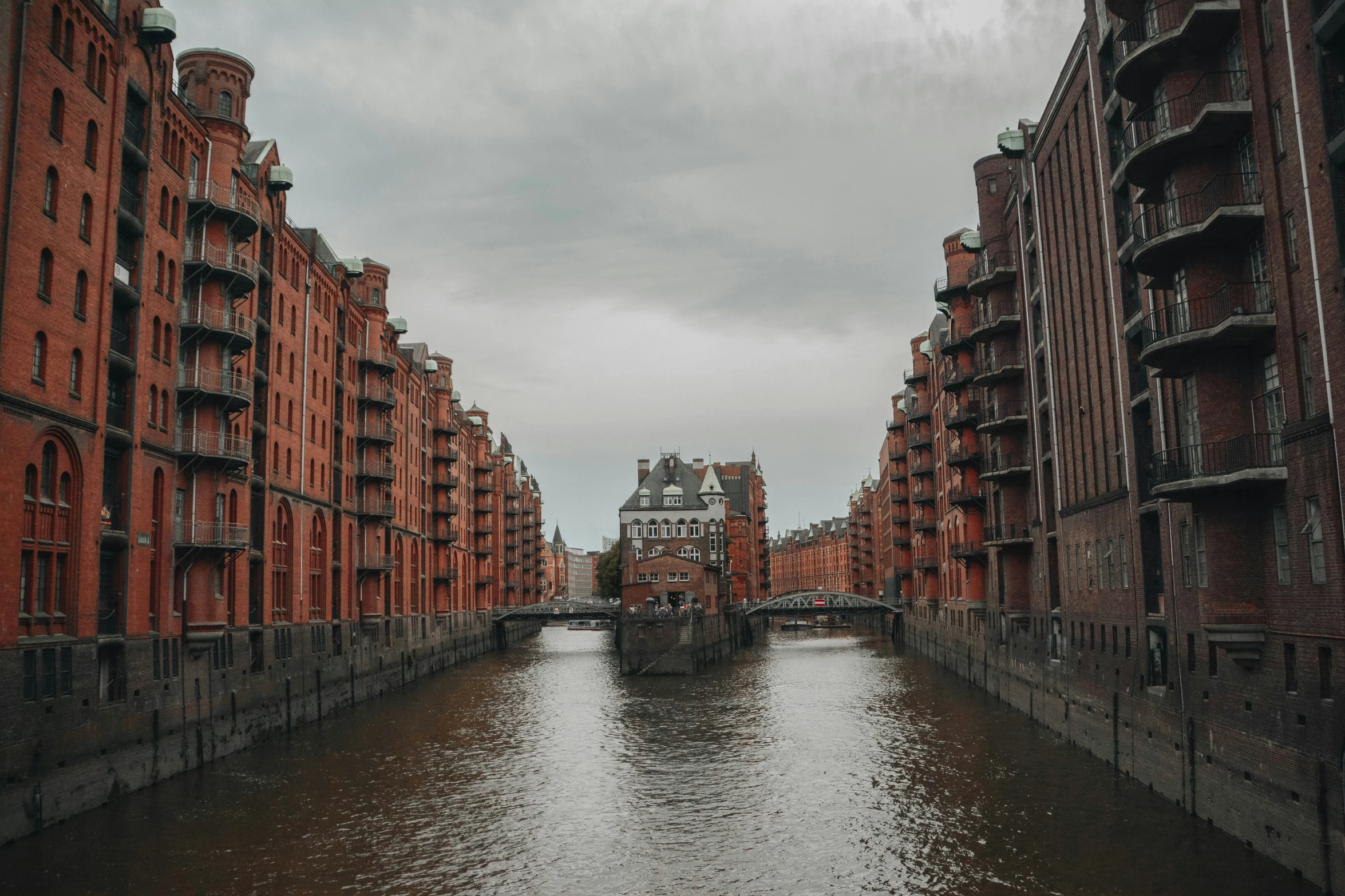 an old canal in an industrial area is shown