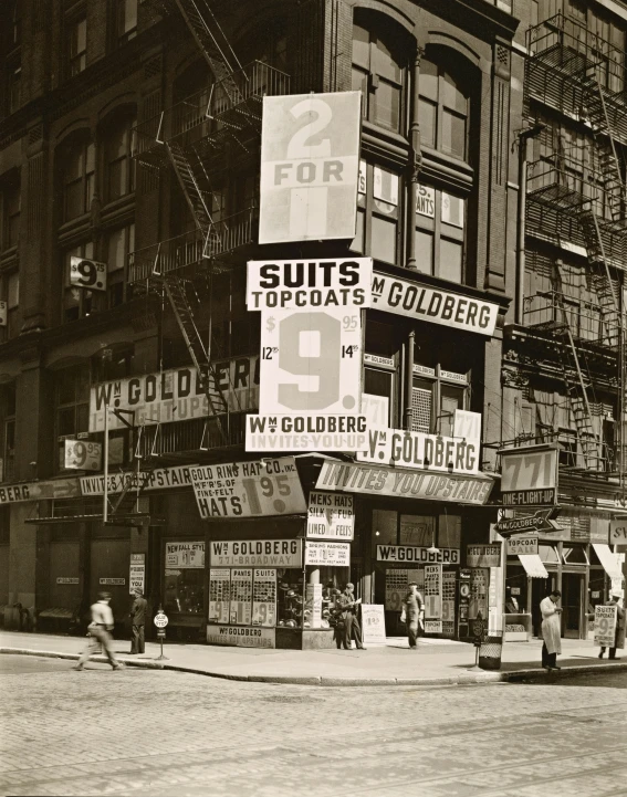 several signs and signs on a street corner