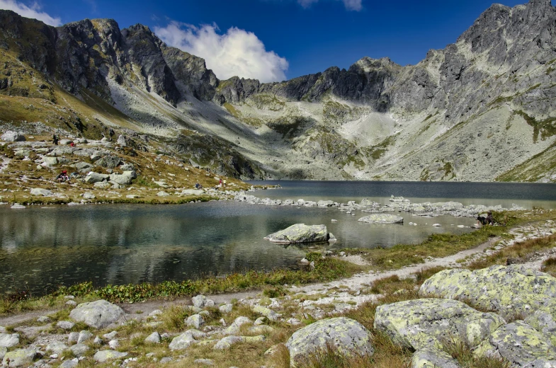 the mountain is majestic, rocky and still in use