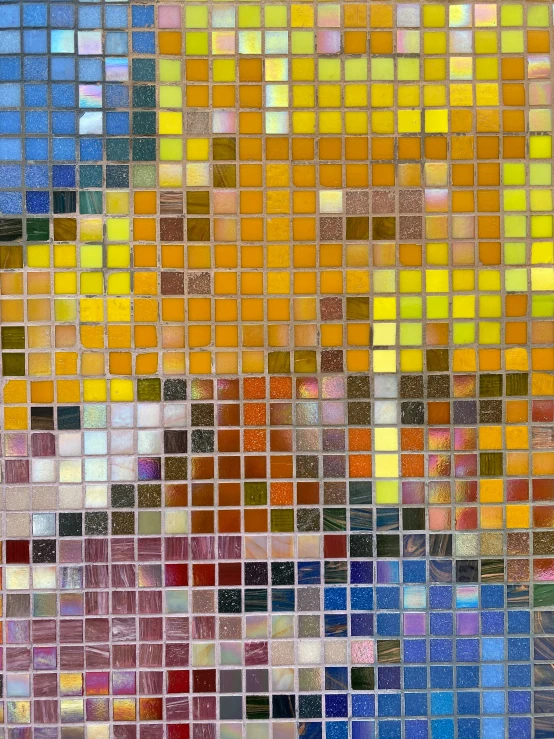 a picture of an arrangement of colorful square tile