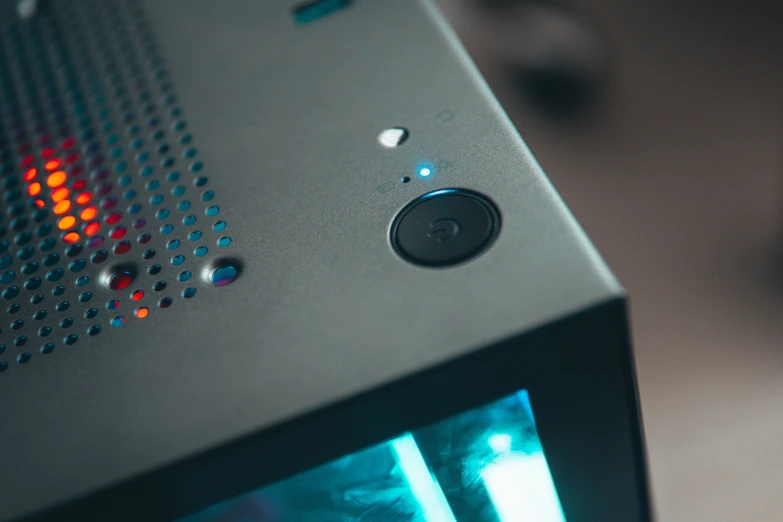 a close up view of the back panel of a computer