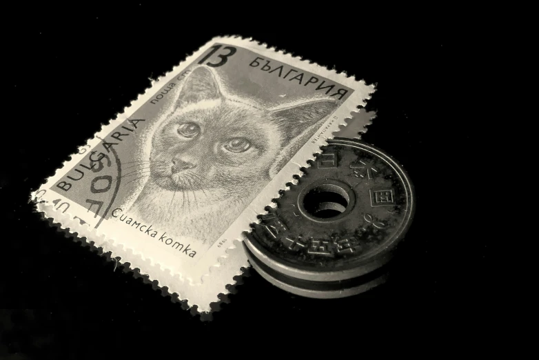 a stamp with a po on it