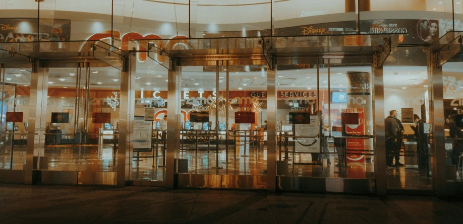 an image of glass and wood in the lobby