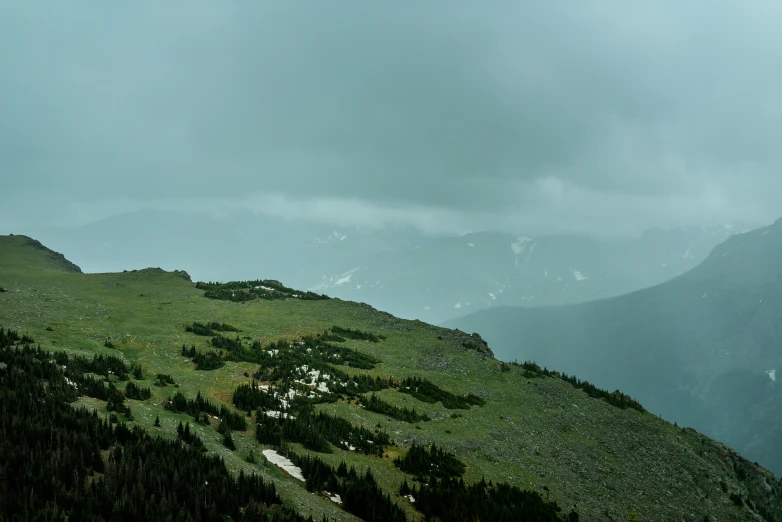 a view of the top of a tall hill