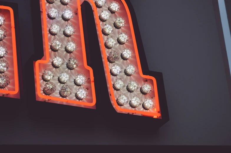 there are large letters made from chocolates on display