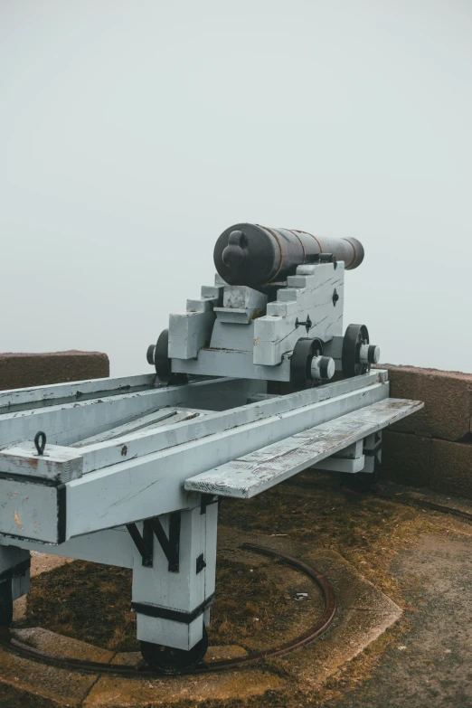 a small machine gun mounted to the back of a truck