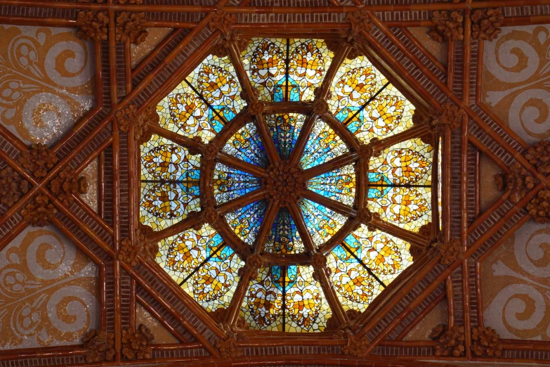 this is the view of a beautiful dome ceiling in the castle