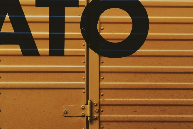 a close up po of the letters ato on a bus