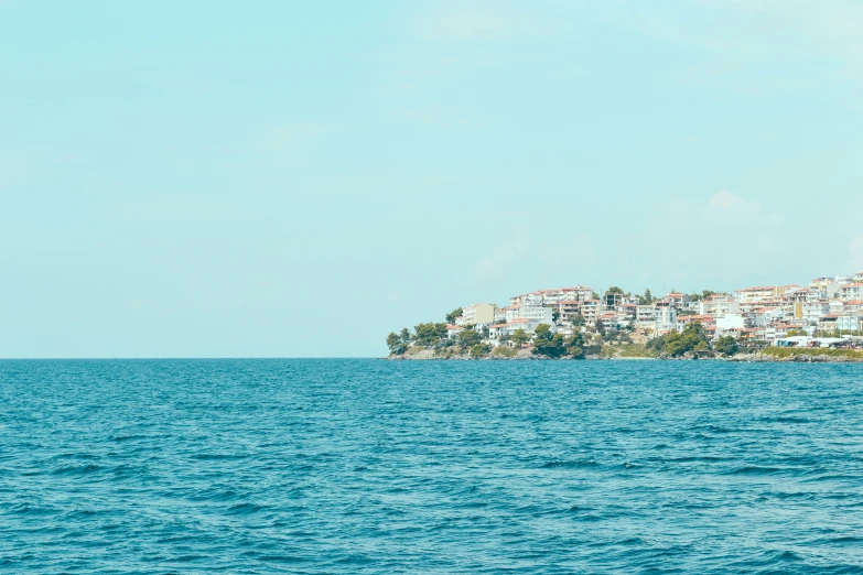 there is a small island in the middle of the ocean