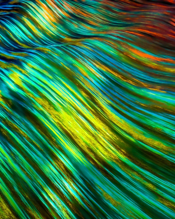 a painting of colorful paint with lots of streaks