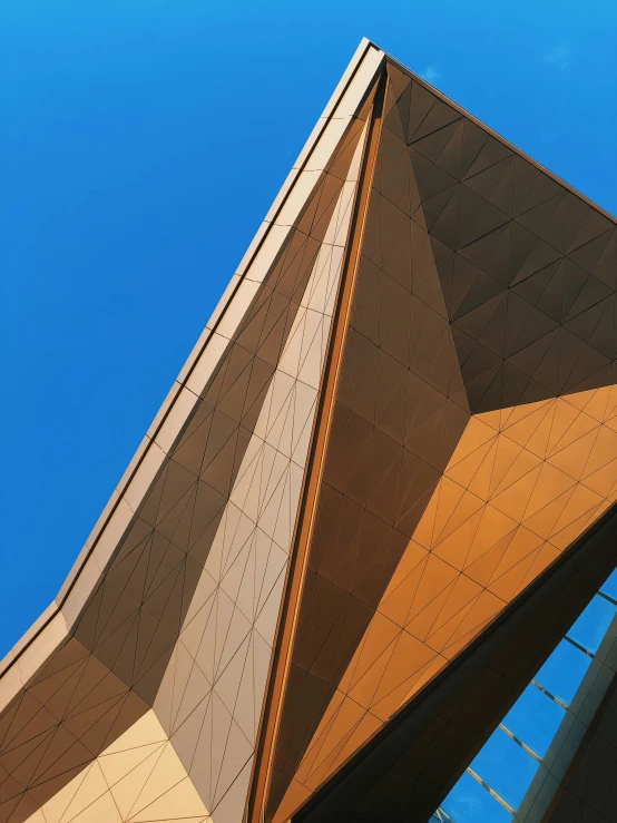 a large triangle with a sky background