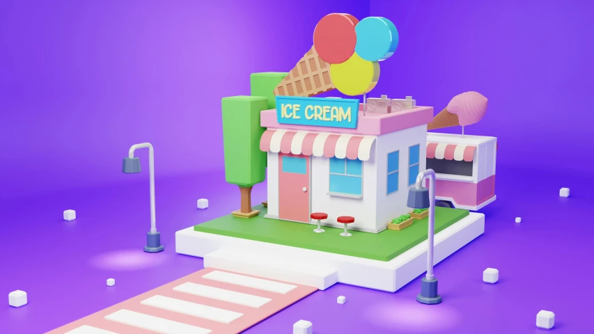 a ice cream stand made with legos and colorful colors