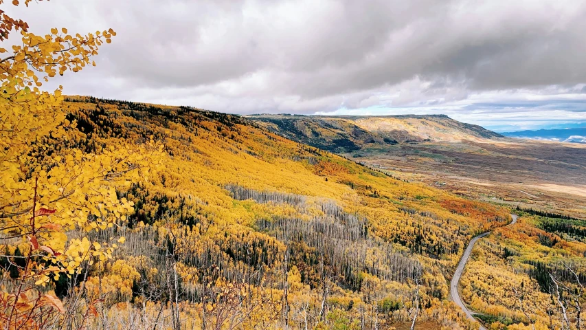 an overlook of a very pretty fall day