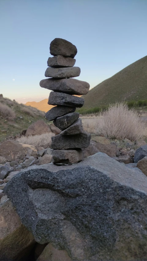 a stack of rocks stacked on top of each other