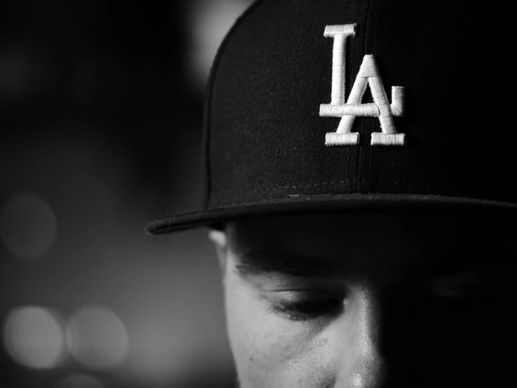 a close up of a baseball player's face